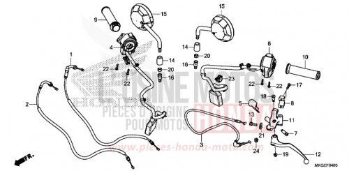 HANDLE LEVER/SWITCH/CABLE/MIRROR CMX500A2N de 2022